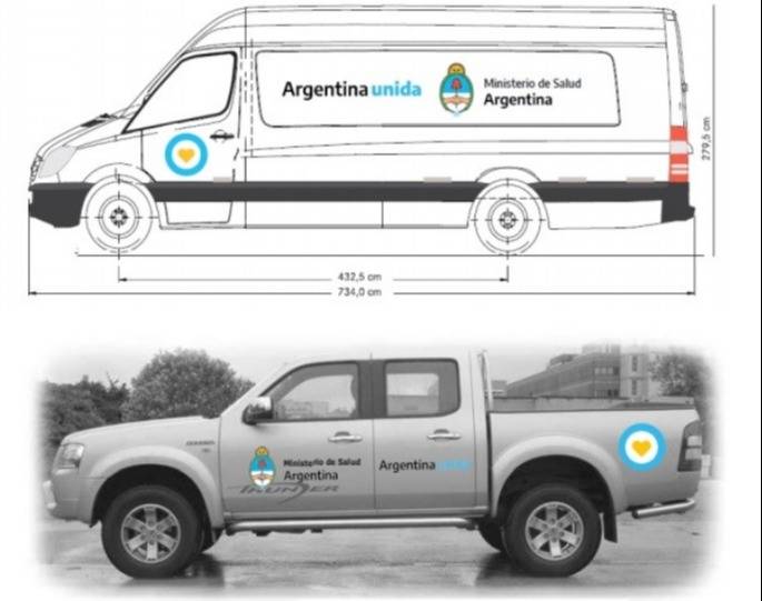 El Gobierno prevé gastar más de un millón de pesos para plotear vehículos del Ministerio de Salud