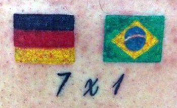 Un brasileño se tatuó el 1-7 de semifinales ante Alemania
