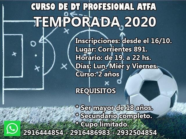 Inscripciones - Curso de Entrenador de Fútbol Profesional