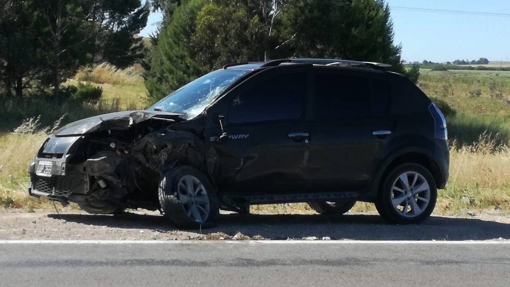 Ruta 3: un herido tras un choque y vuelco